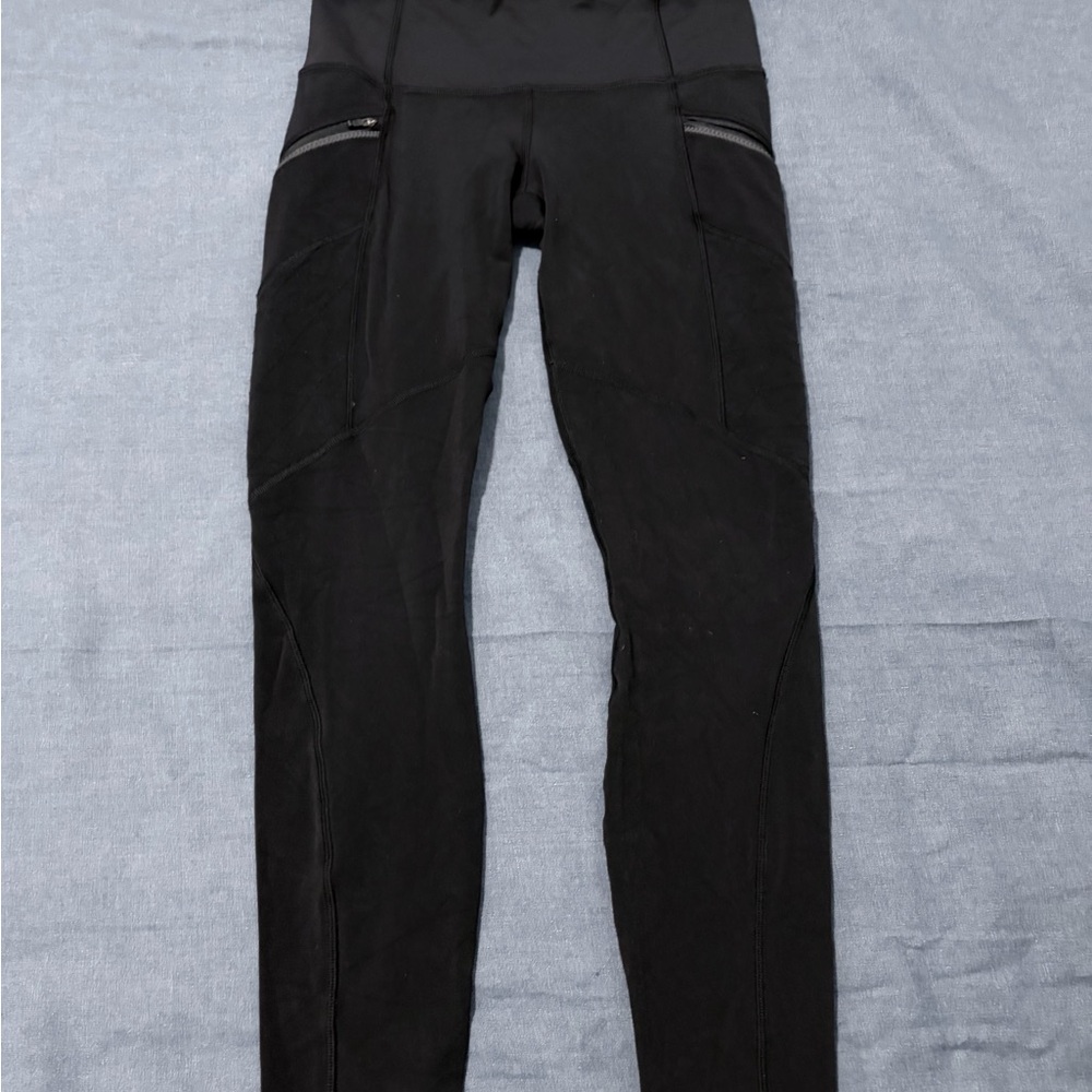 lululemon athletica Black High-Rise Leggings with Zip Pockets